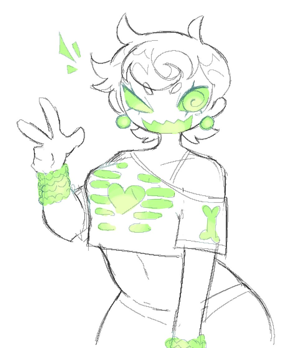 Sima Spiritomb sketch! some glow in the dark kandi and stuff