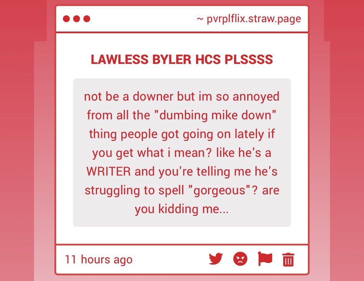 this shit pisses me off. mike is not academically stupid maybe a bit emotionally stunted but no he’s a nerd. he’s won science fair trophies, he was the president of the av club like he is a nerd. stop erasing his qualities so you can continue to say he’s a nothing character