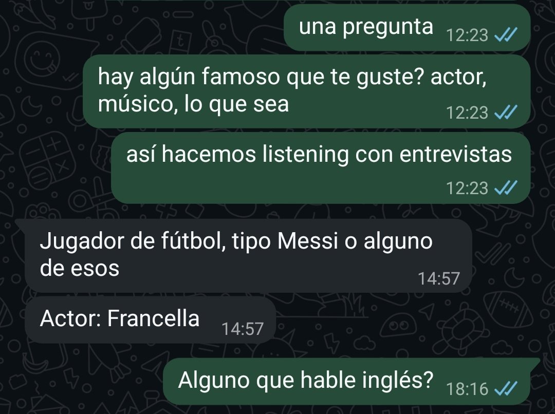 Estoy llorando con lo que me puso mi alumno