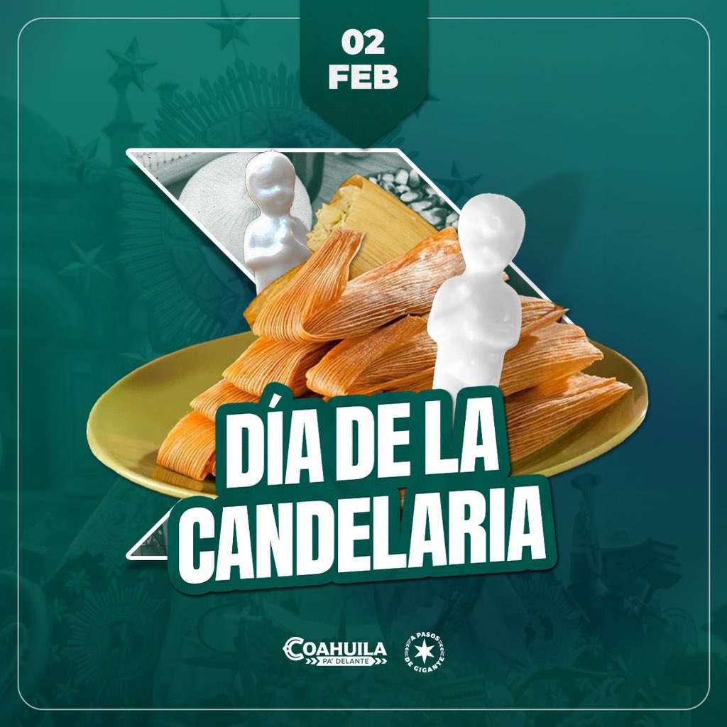 Hoy celebramos el Día de la #Candelaria, una tradición que une a las familias coahuilenses y fortalece nuestras raíces. ¿A quién más le tocaron los tamales? 🫔🤠 #CoahuilaPaDelante #APasosDeGigante
