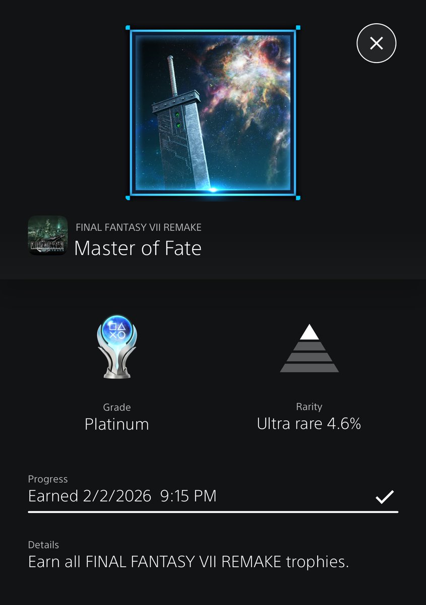 #Platinum 42 - #FinalFantasyVIIRemake
#PS5Pro #PS5 #PS5Share