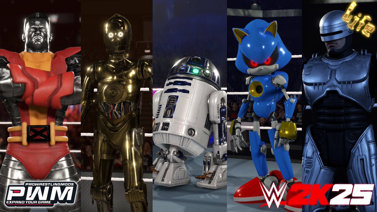 TheCaWLife's tweet photo. Metal Pack now available on the PWM discord and my personal one for patreon members #WWE2K25 https://t.co/32atXusDHJ