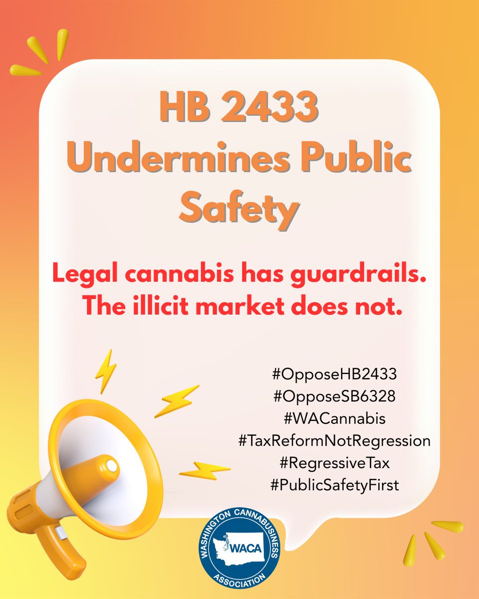 WaCannabusiness's tweet photo. #OpposeHB2433
#OpposeSB6328
#WACannabis
#TaxReformNotRegression
#RegressiveTax
#PublicSafetyFirst https://t.co/jzCmVw3L8r