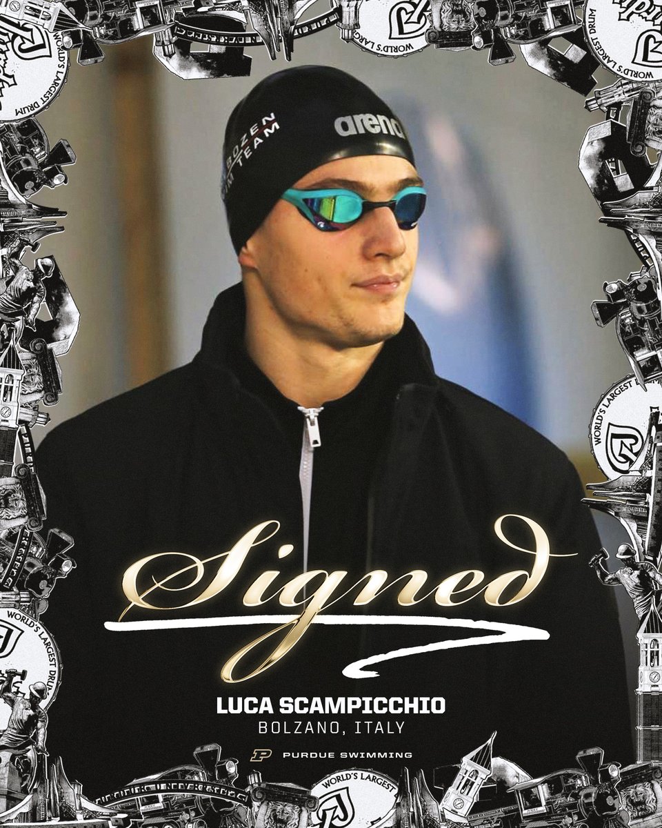 PurdueMSwimDive's tweet photo. Welcome Aboard Luca!! #BoilerUp #FutureBoilermaker ๐
๐ Luca Scampicchio
๐ฅฝ Free, Fly, Back
๐ Bolzano, Italy
โฃ SSV Bozen
๐ฎ๐น Italian Swimming Federation https://t.co/v94fmfwpi2