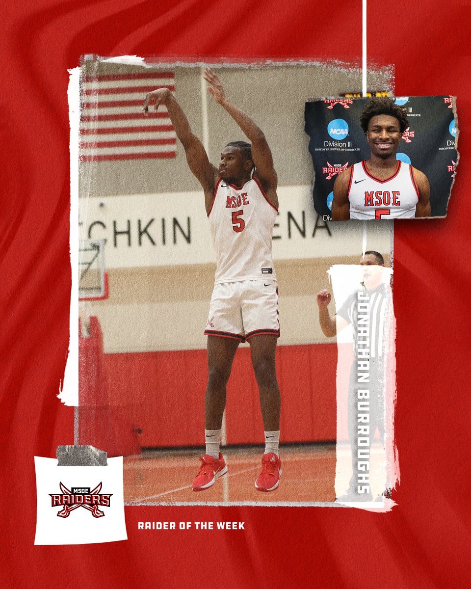 🏀<a href="/MSOE_Mensbball/">MSOE Mens Basketball</a> | AWARD

Jonathan Burroughs has been named this week's Raider of the Week after his stellar performance on the court last week

📰:msoeraiders.com/news/2026/2/2/…

#TheRaiderWay #d3hoops