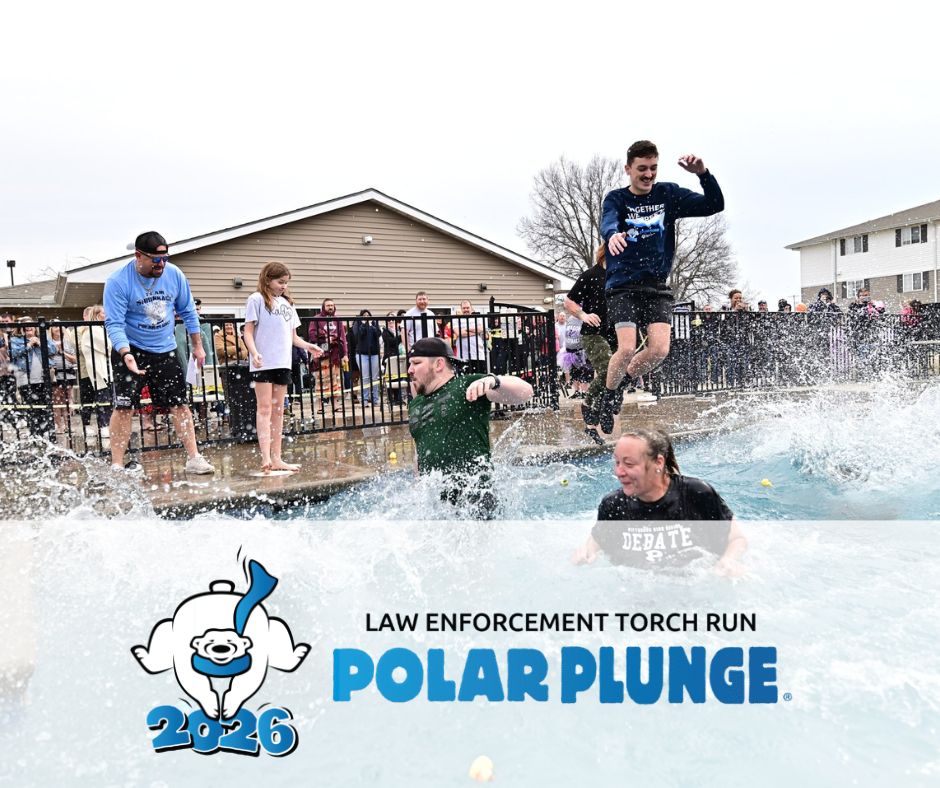 Reminder that the Polar Plunge is less than two weeks away!
The Pittsburg Police Department is taking the plunge in support of Special Olympics Kansas!
Join us Saturday, February 14th at 12 PM at Crimson Villas.
To participate register at: soks.org/polar-plunge/