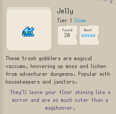 IdleResearchers's tweet photo. A little behind schedule on the countdown, so here's another Familiar today. Next up gives us a look at a brand new family, Slimes!   The Jelly is the baby of the family and you can tell, its one of the cutest Familiars in the game.   #Cozygame #Idlegame #Indiegame #Fantasygame https://t.co/wJjVhxnyVL