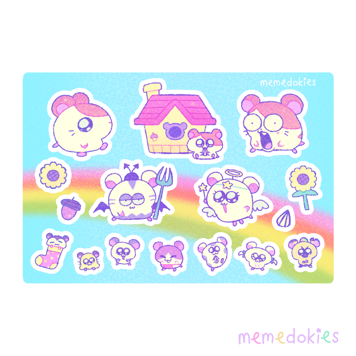 memedokies's tweet photo. this month's sticker club reward is HAMTARO stickers! join any time in February to get two sheets shipped to you when the month ends 🐹 https://t.co/QWo216XTKA