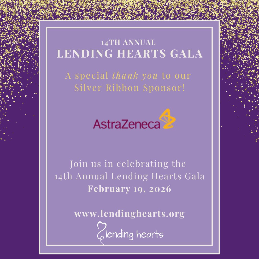 Thank you, <a href="/AstraZeneca/">AstraZeneca</a>, for your continued support of our annual gala!
The <a href="/LendingHearts/">Lending Hearts</a> Gala prsntd by <a href="/PNCBank/">PNC Bank</a>, <a href="/UPMCHillmanCC/">UPMC Hillman Cancer Center</a> &amp; <a href="/BucsCommunity/">Pirates Charities</a> 2/19.  We can't wait to celebrate this year's honoree, Mr. <a href="/GanassiChip/">Chip Ganassi</a>.
Tix only available until 2/11 at onecau.se/2026lhgala.