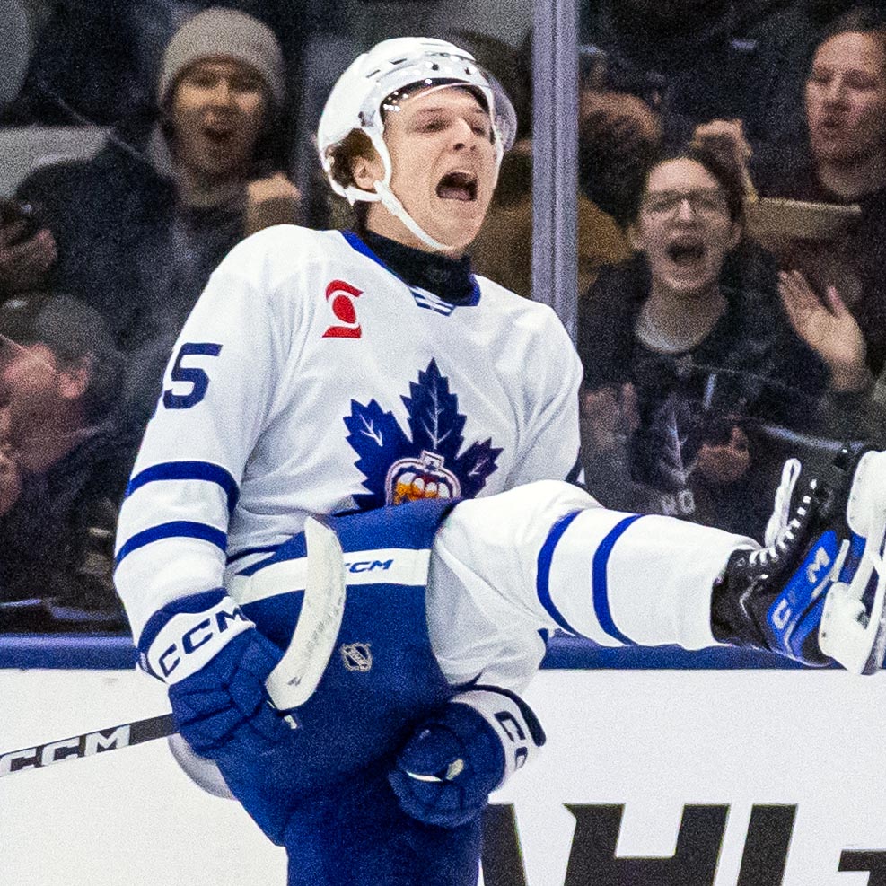 TheAHL's tweet photo. Jan. 31, 2016: 8th grader Ryan Kirwan participates in the #AHLAllStar Skills Competition in Syracuse as a “Youth Star”

Jan. 31, 2026: Rookie pro Ryan Kirwan scores his first career AHL goal for the @TorontoMarlies https://t.co/wayncFj8gp