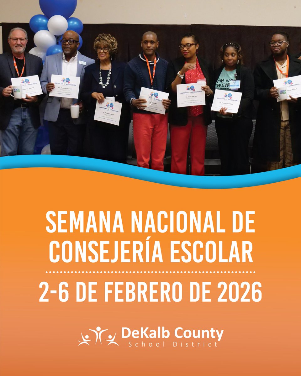 DeKalbSchools's tweet photo. ✨ It's National School Counseling Week! 🏫🤗🎓 

Every student deserves a school counselor to help with academic achievement strategies, managing emotions, applying interpersonal skills, and planning for postsecondary options.

#DCSD school counselors are #StandardsBased and #StudentFocused!

Learn more about our dynamic DCSD school counselors at https://t.co/o1HtfMEpTC. 

#TheDeKalbDifference💙🧡
#NSCW26