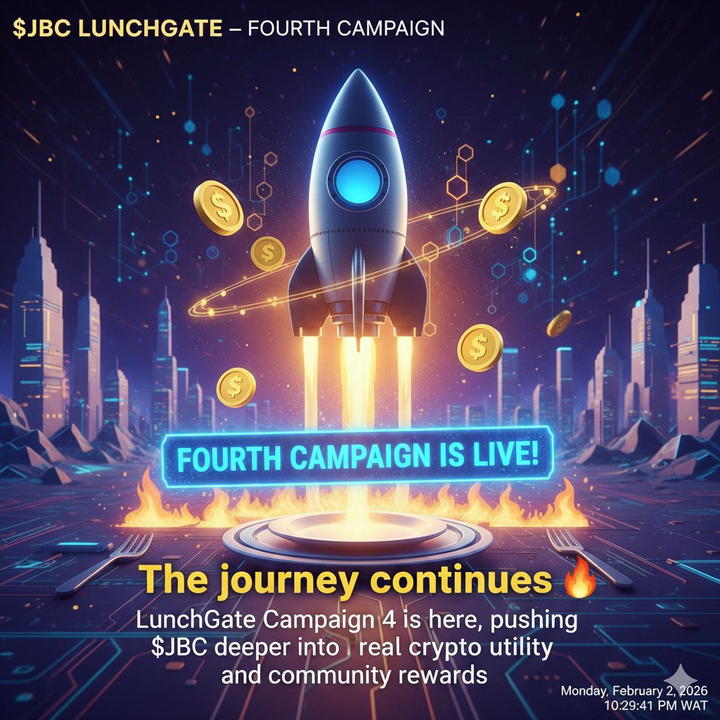 HunterWeb310358's tweet image. 🚀 $JBC LUNCHGATE – FOURTH CAMPAIGN IS LIVE!
The journey continues 🔥
LunchGate Campaign 4 is here, pushing $JBC deeper into real crypto utility and community rewards.

#JBC #LunchGate  #BNBChain #Web3