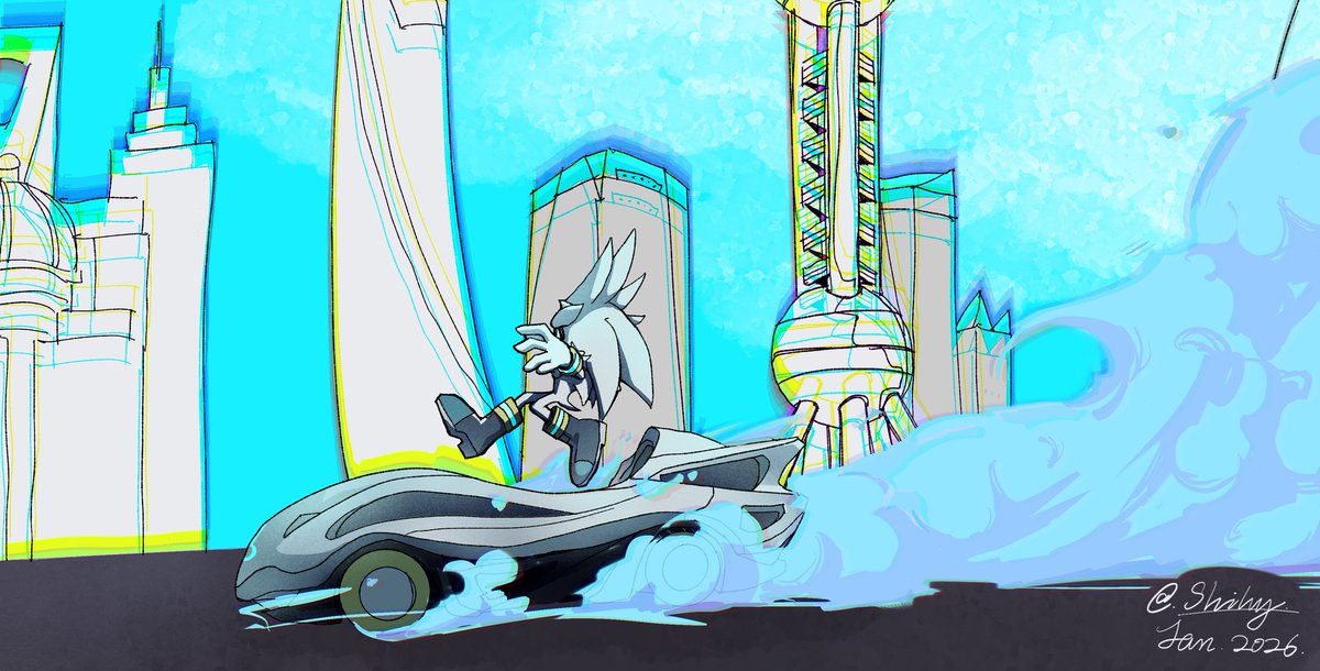 shilvylevin's tweet photo. #SilverTheHedgehog #SonicRacingCrossWorlds https://t.co/KewEqIKEMt