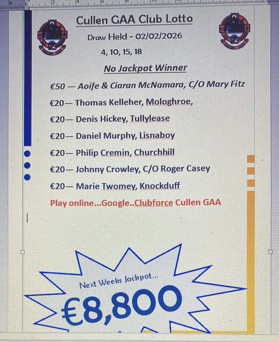 Cullen GAA tweet media