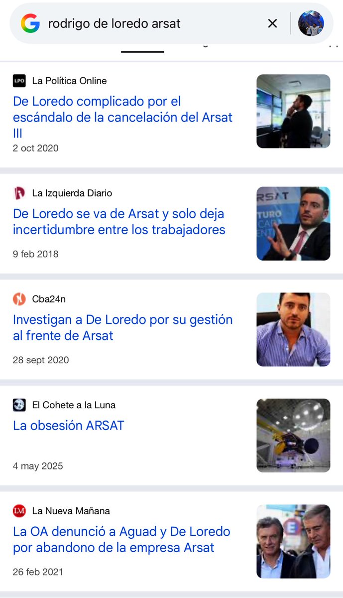 <a href="/Inesa195/">Inesa</a> <a href="/javierhfabre/">Javier Horacio Fabre</a> ESCARBAR? Jaja para nada solo googleas “Rodrigo De Loredo Arsat” y t aparece, es un ejercicio simple te invito a hacerlo.

Recordemos que es el único cargo en el ejecutivo que tuvo! Si cuando le tocó competir en las urnas siempre perdió…