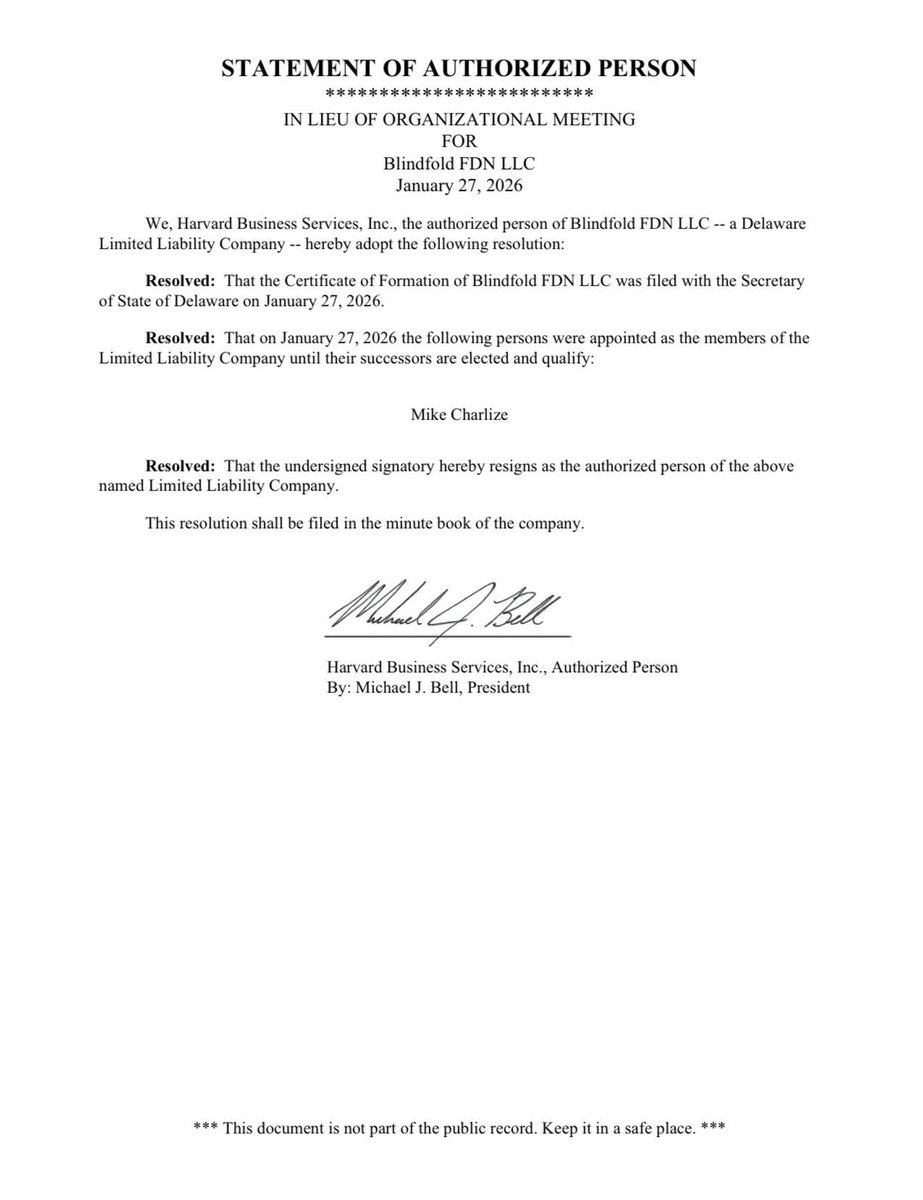 We’re now officially incorporated as Blindfold FDN LLC in Delaware.

This is a big step for us as we move from building to operating as a real company.

We also submitted Blindfold to the Solana Hackathon yesterday.