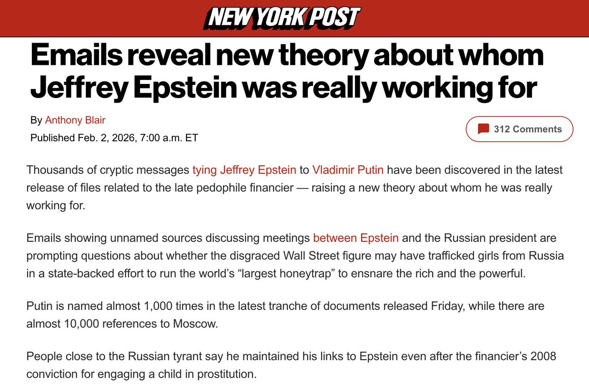 caitoz's tweet image. Epstein documents have been confirming for months that he was clearly and undeniably an Israeli intelligence operative, so naturally the western media are running with the story that he worked for Vladimir Putin.