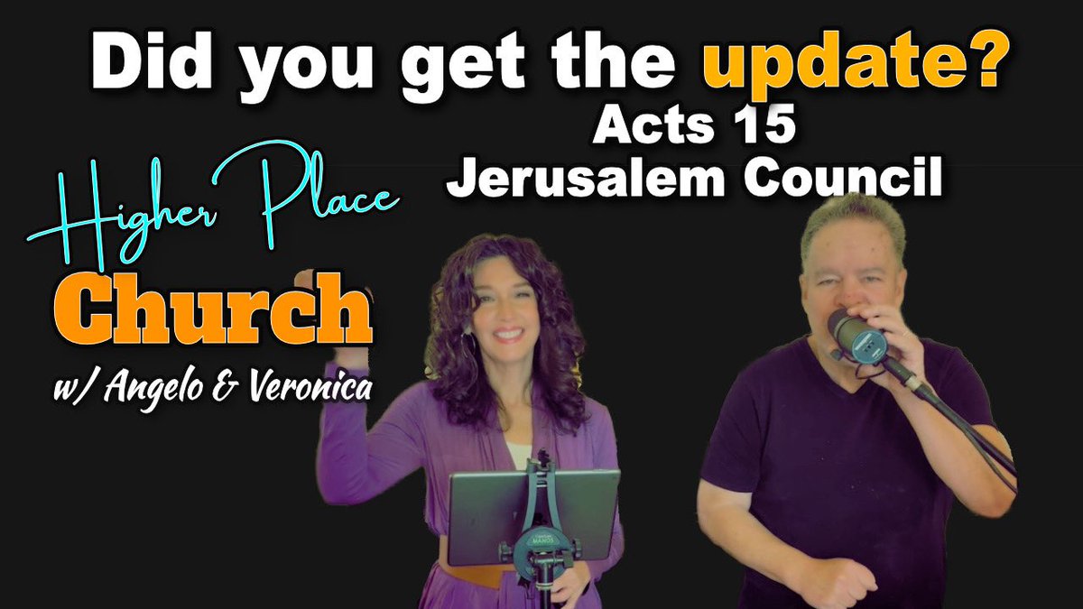 We’re reading about the Jerusalem Council Acts 15, and the monumental decision that was made. Did you get the update? 
Acts 15 Jerusalem Council Pt 1 | Higher Place Church w/ Angelo &amp; Veronica: youtu.be/sF-UdoOqpZQ

#angeloandveronica #higherplacech #acts15 #jerusalemcouncil