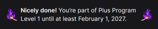 extremely thankful to everyone for getting me here...and for twitch for sounding like a mob boss giving me a vaguely worded threat?