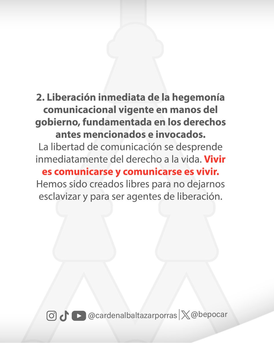 Cardenal, Baltazar Enrique Porras Cardozo tweet media
