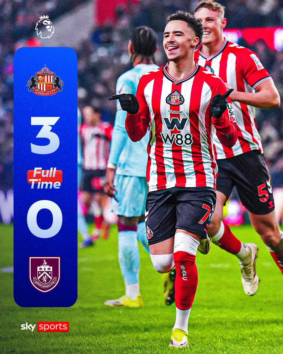 SkySportsPL's tweet image. FULL-TIME: Three goals and three points for Sunderland 🐈‍⬛
