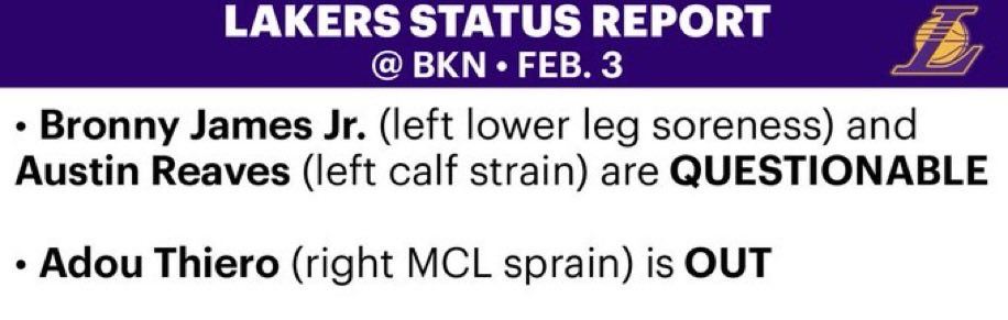 Austin Reaves is QUESTIONABLE for Tuesday against the Nets