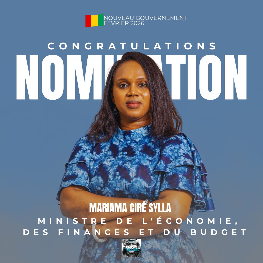 ✨ ✨ Historique. Félicitations ! 🇬🇳

La Guinée marque l’histoire.
Pour la seconde fois, une femme est nommée à la tête du super-ministère de l’Économie, des Finances et du Budget.

Félicitations à Mariama Ciré Sylla, qui devient la deuxième femme dans l’histoire du pays à