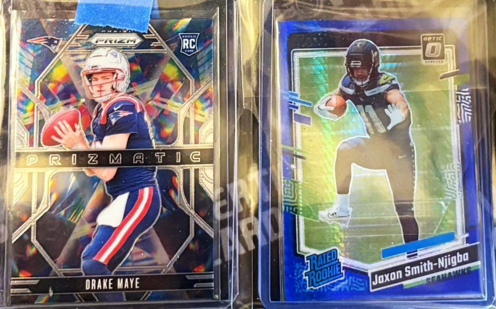 TresorSports's tweet image. Our last 3 times #Downtown Hunting!

The #Giveaways in our last #CaseBreak include #JaxsonSmithNjigba #RatedRookie &amp;amp; #DrakeMaye #Prizmatic #Rookie!

We are the place to go for the best #TeamBreaks + #GroupBreaks if you want #CaseHits #SSP’s for your #SportsCards &amp;amp; #TradingCards!