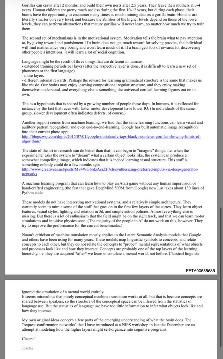 LeeGolden6's tweet image. BREAKING

Epstein was working on Genetically engineering black people But These private emails between fascist AI guys like joscha Bach &amp;amp; joi ito &amp;amp; Chomsky and Epstien about engineering climate change to lower population levels &amp;amp; also reorganize society like cells to into fascism