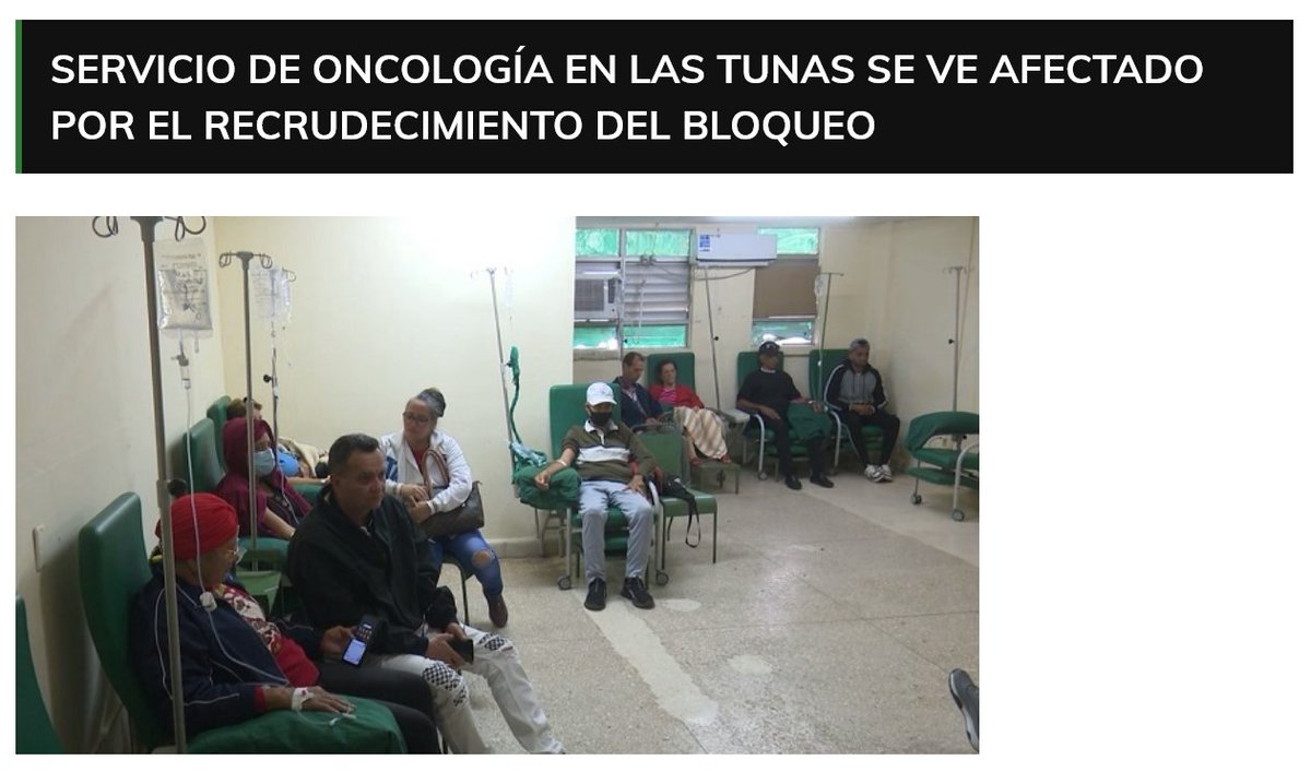 Ya el cuento de que no hay bloqueo pasó de moda, pero nos sigue fastidiando la vida, aquí mismito, en #LasTunas:
👉visiontunera.icrt.cu/servicio-de-on…
<a href="/LorenzoOsbel/">Osbel Lorenzo</a> <a href="/gobiernotunas/">Gobierno Provincial de Las Tunas</a> <a href="/MINSAPCuba/">Ministerio de Salud Pública de Cuba</a> <a href="/dgslastunas/">Dirección General de Salud Las Tunas</a> <a href="/DirGestionTunas/">Directora de Gestión Sanitaria DGS Las Tunas</a> <a href="/GladielisA86100/">Hospital Guevara Tunas</a> <a href="/marianela7772/">Marianela</a> <a href="/VisionTunera/">Comunicadora TunasVision</a>