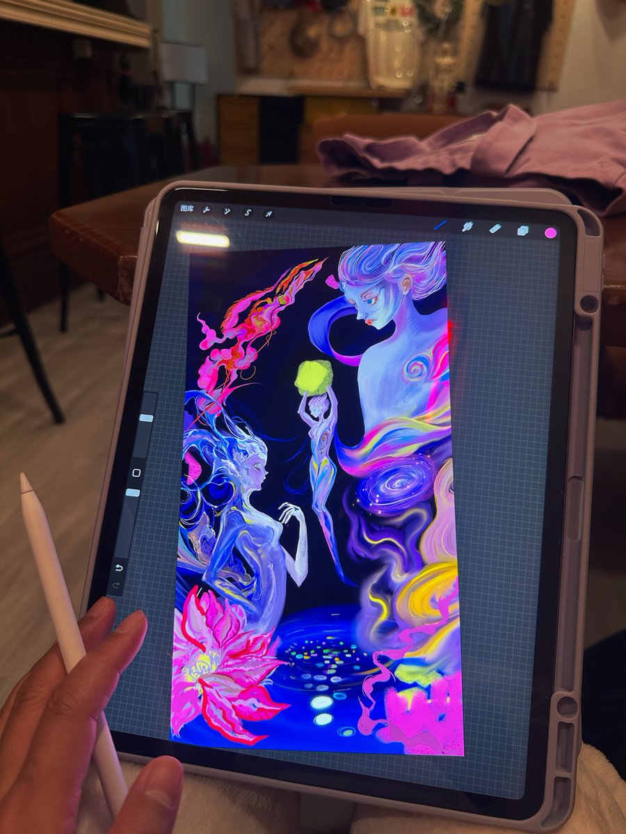 maoslust's tweet photo. 🪺The latest painting，eternal feminine 
#serfaicomaos #painting #procreateart https://t.co/XylLKuwPI8