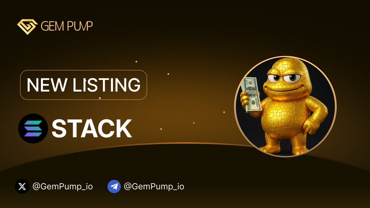 👏 #STACK listed on GemPump.io 🤝@GemPump_io

📄 CA:ph7faBXcXQj9SyZaodWshChpF7BA9BWZV3HS4iq2gem

 🌐 TG：t.me/godstack

 ✖️ X：x.com/GodStackCrypto

💎 GemPump：gempump.io/token/stack

#NewListing #GemPump #100xGem