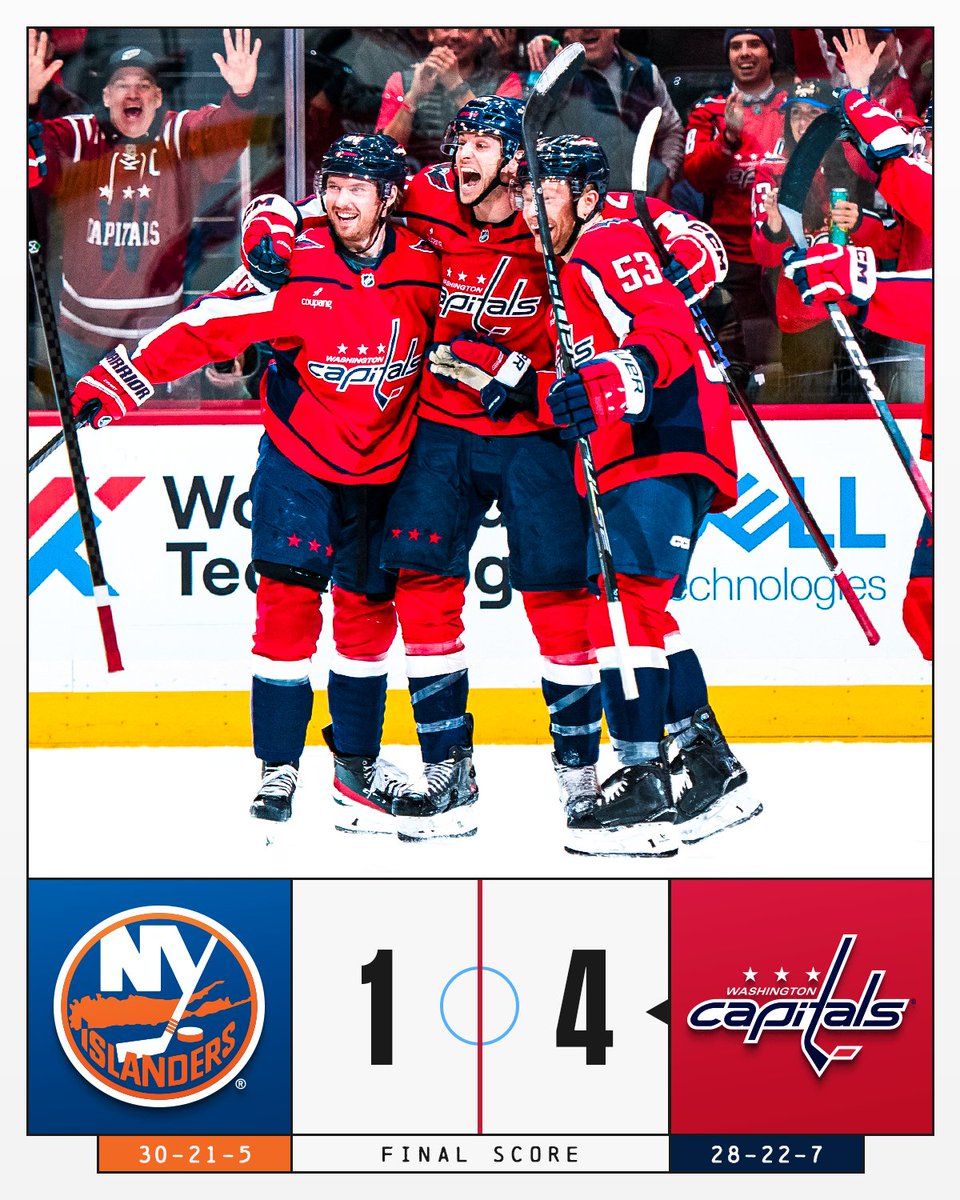 Three straight wins for the <a href="/Capitals/">Washington Capitals</a>! 🦅