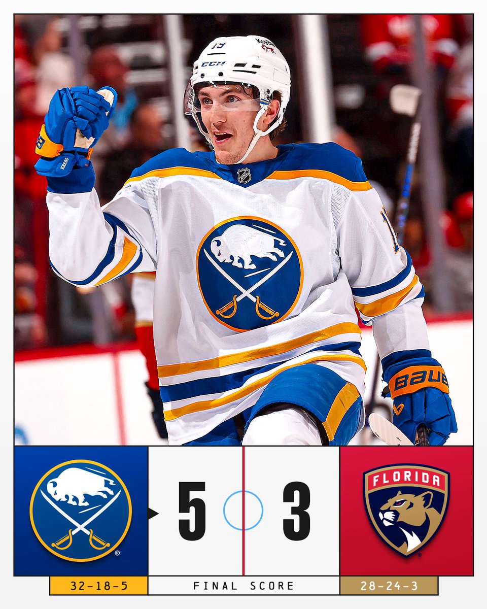 The <a href="/BuffaloSabres/">Buffalo Sabres</a> are back in the win column! 🦬