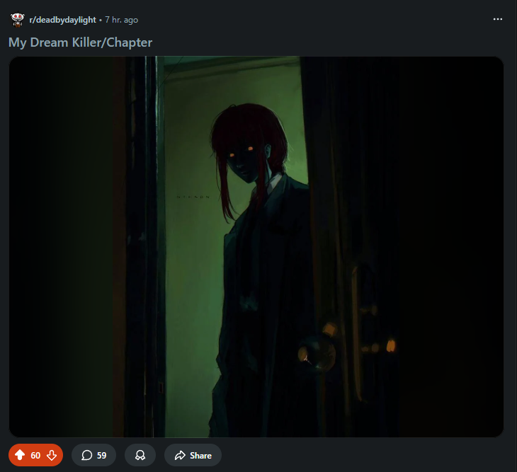 ChainsawMan4DBD's tweet photo. I feel like Makima as a killer gets more and more likely each day https://t.co/lmBk6zYKf8
