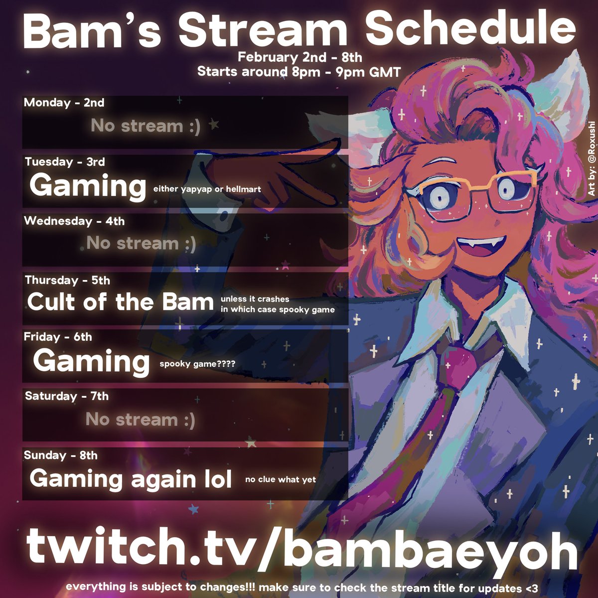 ✨STREAM SCHEDULE✨