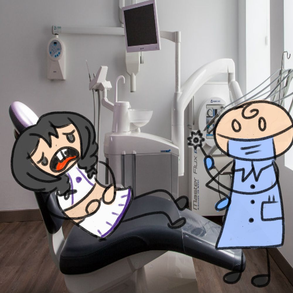 Me paso la  cosa m{as pendeja que podía pasarmeeeeee!!!! Me rompí un diente por morder una alita de pollo....... Soy la única que le tiene miedo al dentista? QwQ