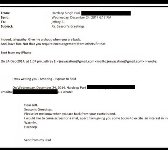 It was <a href="/HardeepSPuri/">Hardeep Singh Puri</a>  ‘s duty as ex-Indian diplomat to “excite”  an “interest in India” for convicted sex offender  &amp; serial paedophile. And tell him to “have fun” , even commenting Epstein didn’t “require encouragement from others for that”!  Knew all about his “exotic island”.