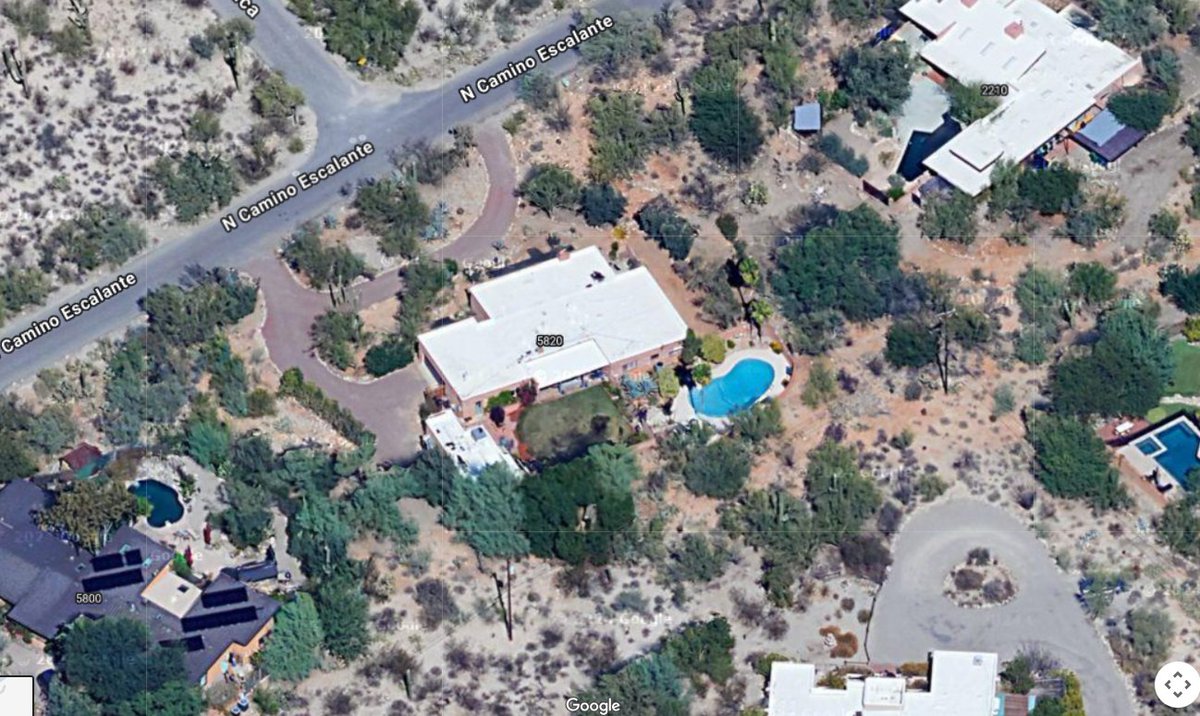 Overview of Nancy Guthrie's home in the Catalina foothills of ...
