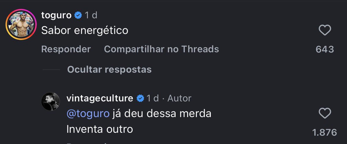 Vintage perdeu a linha do sabor energético