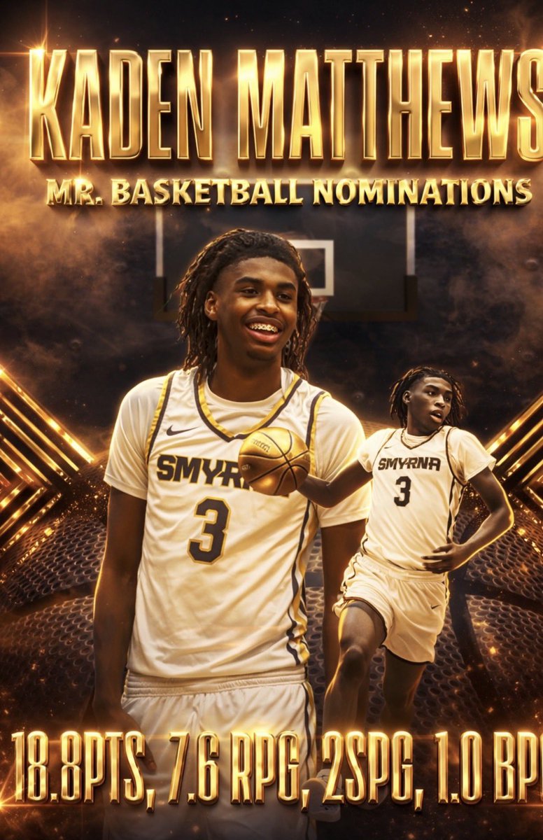 KadenMatthews23's tweet photo. Thankful for my Coach @SmyrnaBball @smyrnaathletics for my Mr. Basketball Nomination! Coaches and Panels please Consider me for 4A Mr. Basketball Candidate . @PrepHoopsTN @NashvillePreps @Kreager @cecil_joyce @MainStreetPreps @CourtneyHoops90 @615Preps https://t.co/b8oew8BKMJ
