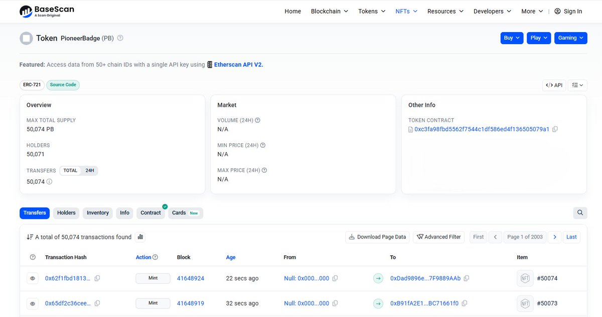 Phase 1 is currently underway on Base.

We’ve now passed 50,000 NFT mints so far.

This NFT serves as an on-chain access badge for reward pools and airdrop-related activities in Phase 1.

The process continues.
More to unlock next.