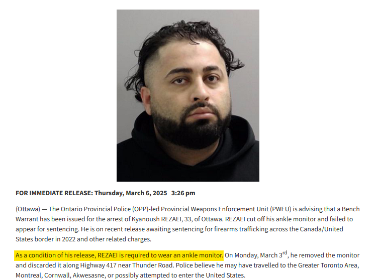 Hi <a href="/gary_srp/">Gary Anandasangaree</a> can you explain to me why you're spending a billion dollars going after legal firearm owners while someone caught trafficking 46 firearms into Canada gets released on bail?
