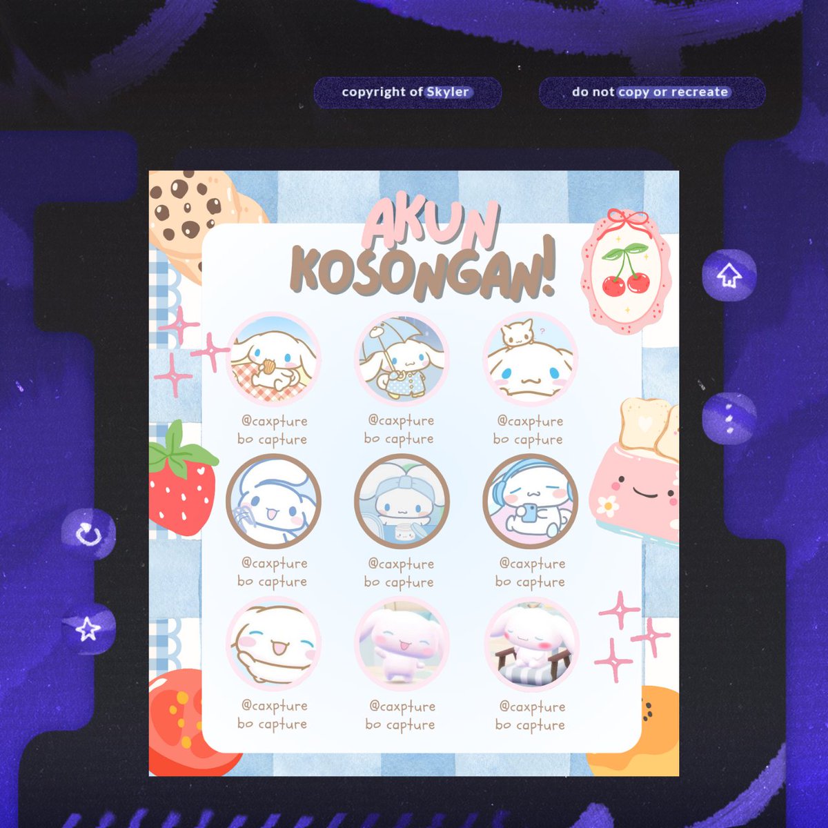 caxpture's tweet image. Help repost? Thank you!

Hai, kenalan yuk! Ini set up BA acc atau akun yang siap di ospek. Nantinya bakal aku sell as template special 2.2! Kalau gak aman boleh chat aku baik-baik yaa. Mana jagoan kalian? File Canva dan editable semua yaa!

#zonauang #zonaba #zonabu