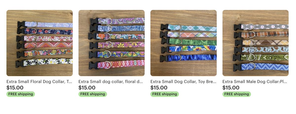 Mutt Stuff is your source for XS small dog collars. Our extra smalls are 1/2 inch wide and fit necks 7-10 inches.
I always have XS sizes ready to ship and I can custom make your pup an XS in most of our fabrics.
muttstuffnc.etsy.com

#Chihuahua #yorkie #smalldogs