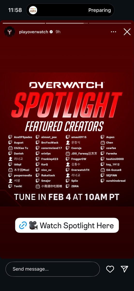 hollyeliizaa's tweet photo. Is @WarnTV not going to spotlight anymore?? @PlayOverwatch #Overwatch2 #spotlight https://t.co/OO6qk18d1J
