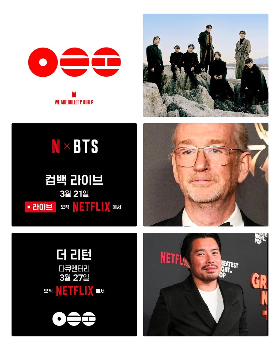 clsrn001's tweet photo. #방탄소년단 컴백 정리

▶️3/20 오후 1시: 신보 "아리랑" 발매
정규5집 아리랑 (14곡 수록)
▶️3/21 오후 8시: "BTS 컴백 라이브: 아리랑"공연
장소: 광화문광장
생중계: 넷플릭스 통해 190여개국
감독: 해미시 해밀턴
▶️3/27:  다큐멘터리 "더 리턴"
방영:넷플릭스 
감독: 바오 응우옌 https://t.co/CFOI3kBTR7