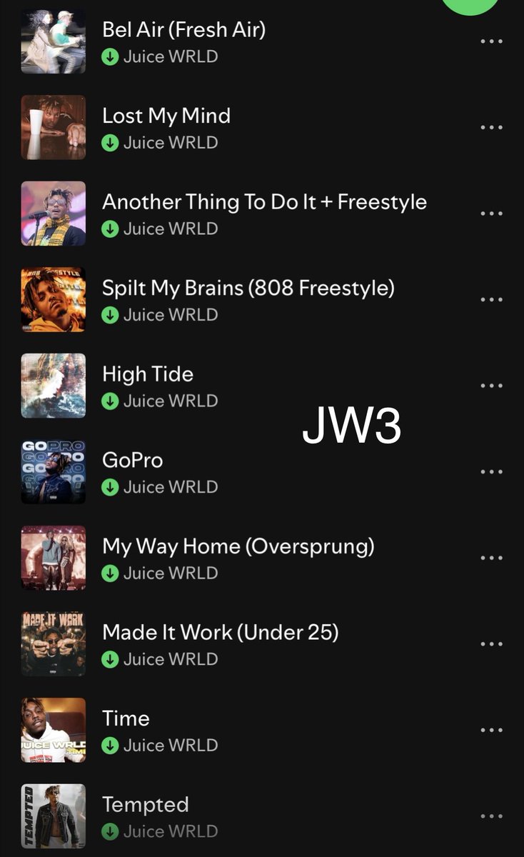 This is my top 10 unreleased songs for each juice wrld era, what is the best one?