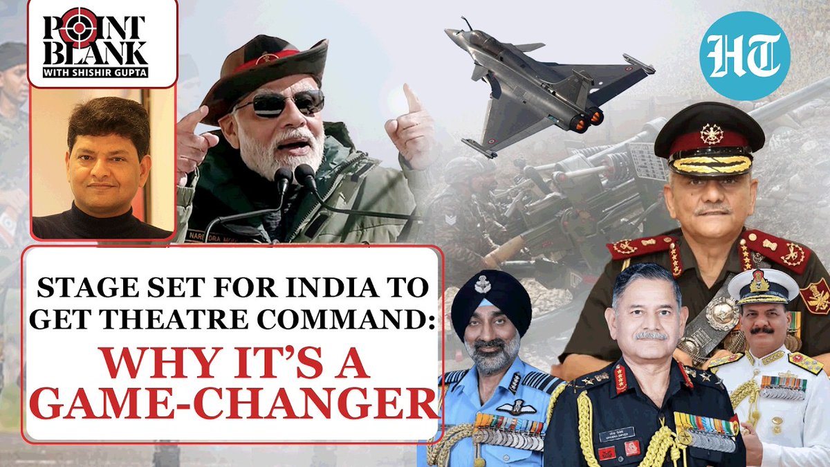 India is set to have three military theatre commands before CDS Gen Anil Chauhan demits office in May 2026. The stage is now set for the CDS to approach the CCS for approval. 

HT’s Executive Editor Shishir Gupta shares more insights in the latest episode of #PointBlank: