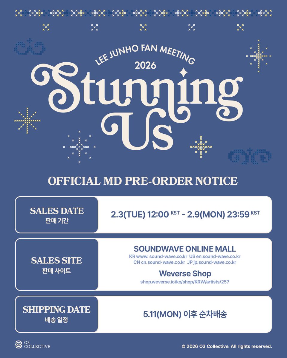 2026 LEE JUNHO FAN MEETING <STUNNING US>
🐧⭐️STAR PEN PEN🐧⭐️ ADDITIONAL ONLINE SALES INFORMATION

🔗 weverse.io/leejunho/notic…

#이준호 #LEEJUNHO
#STUNNINGUS
#2026_LEEJUNHO_FANMEETING
#O3Collective